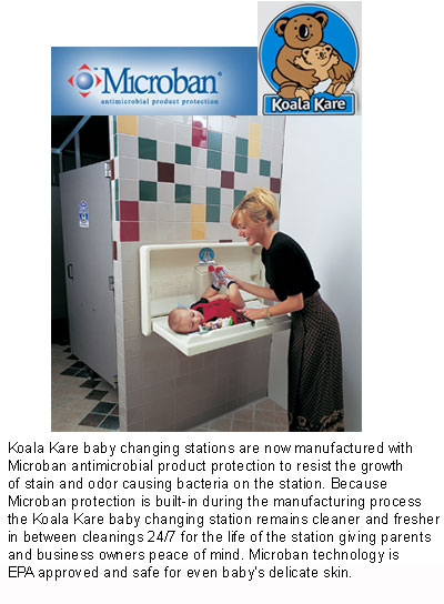 Ginger Bathroom Accessories on Koala Kare Products Vertical Baby Changing Station