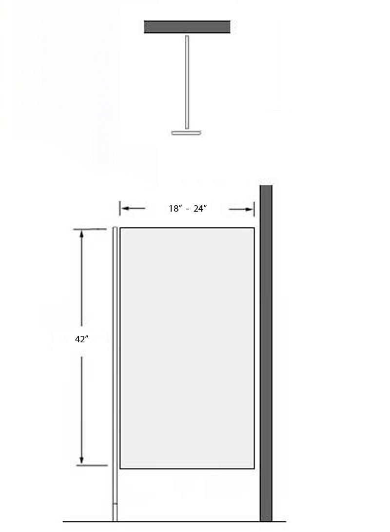 Wall Hung Urinal Screen URFLOOR Harbor City Supply